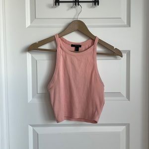 forever 21, pink, small tank top, high neck